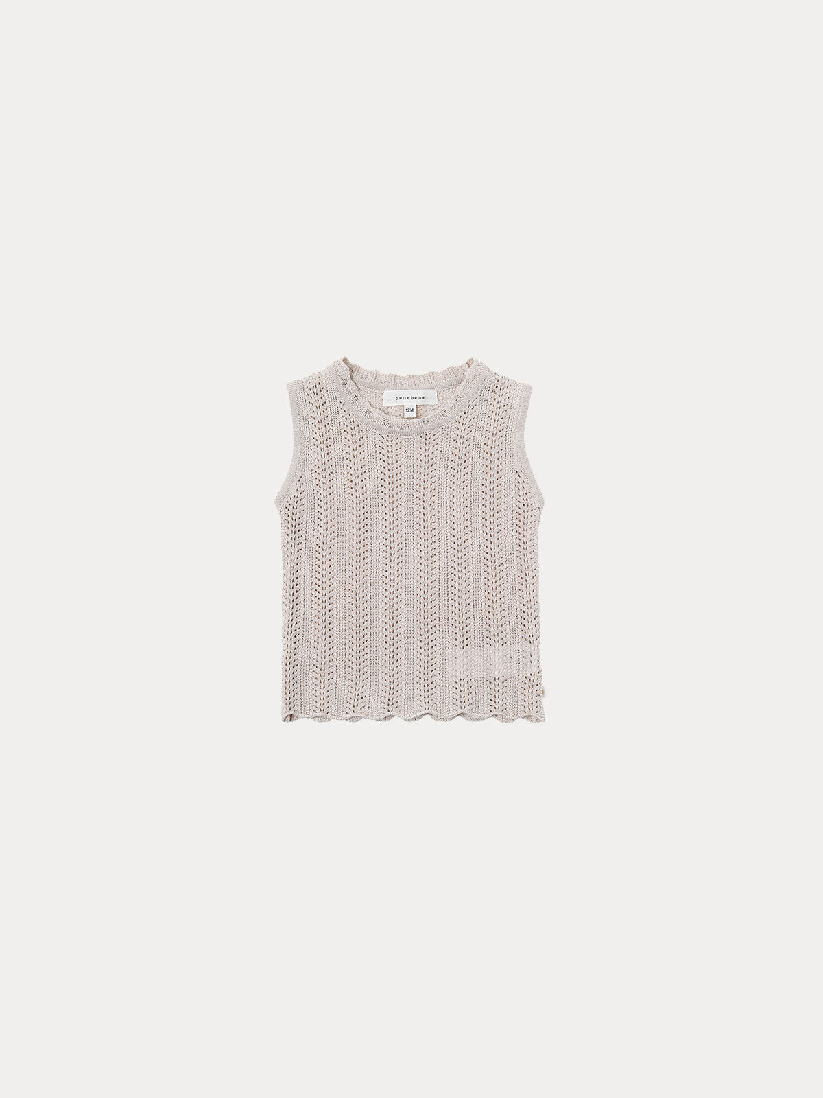 Comely Eyelet Sleeveless Knit Top