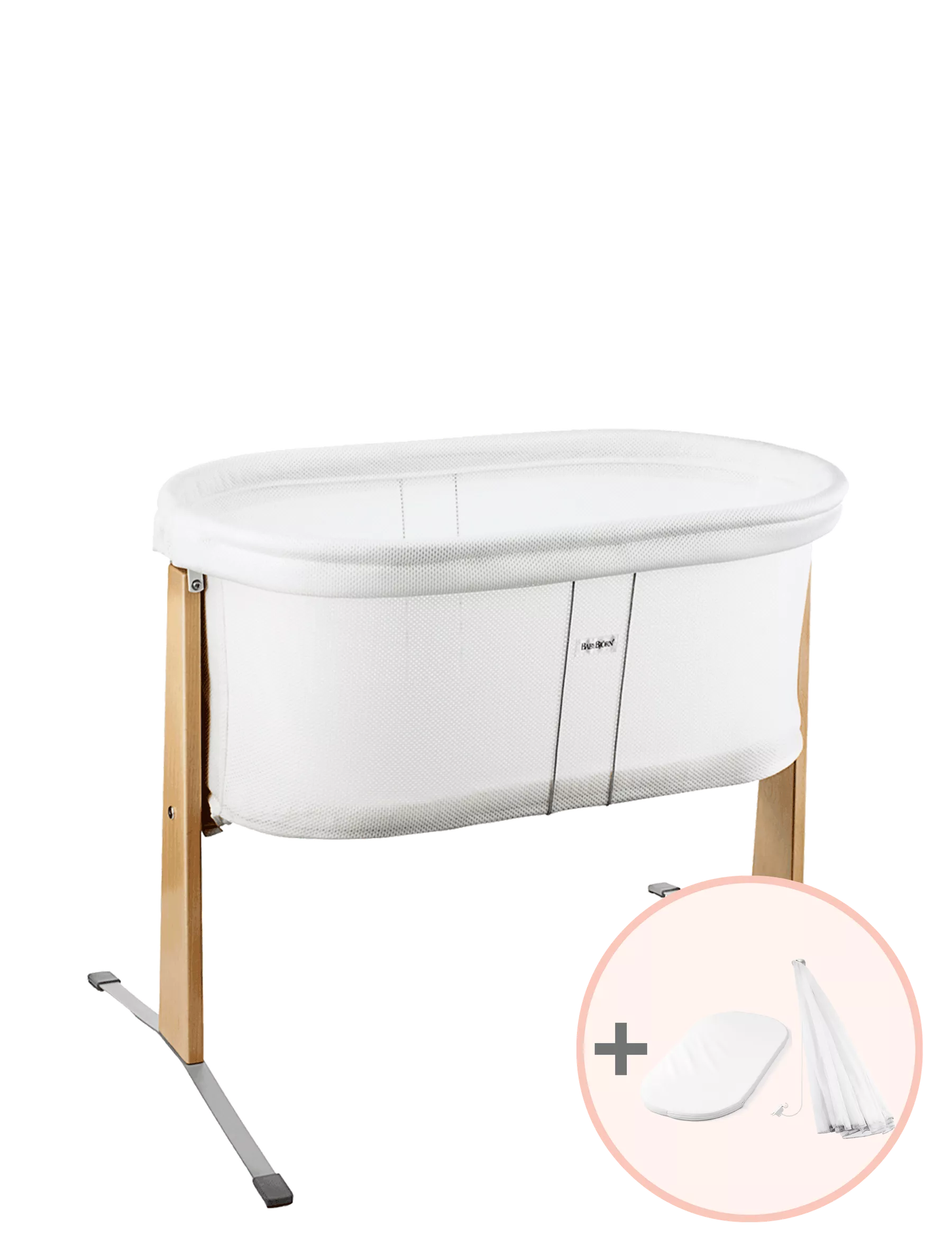 Cradle with Fitted Sheet and Canopy swaddle baby