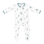 Zippered Print Footie