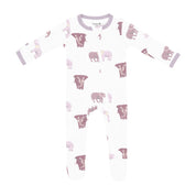 Zippered Print Footie