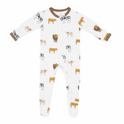 Zippered Print Footie
