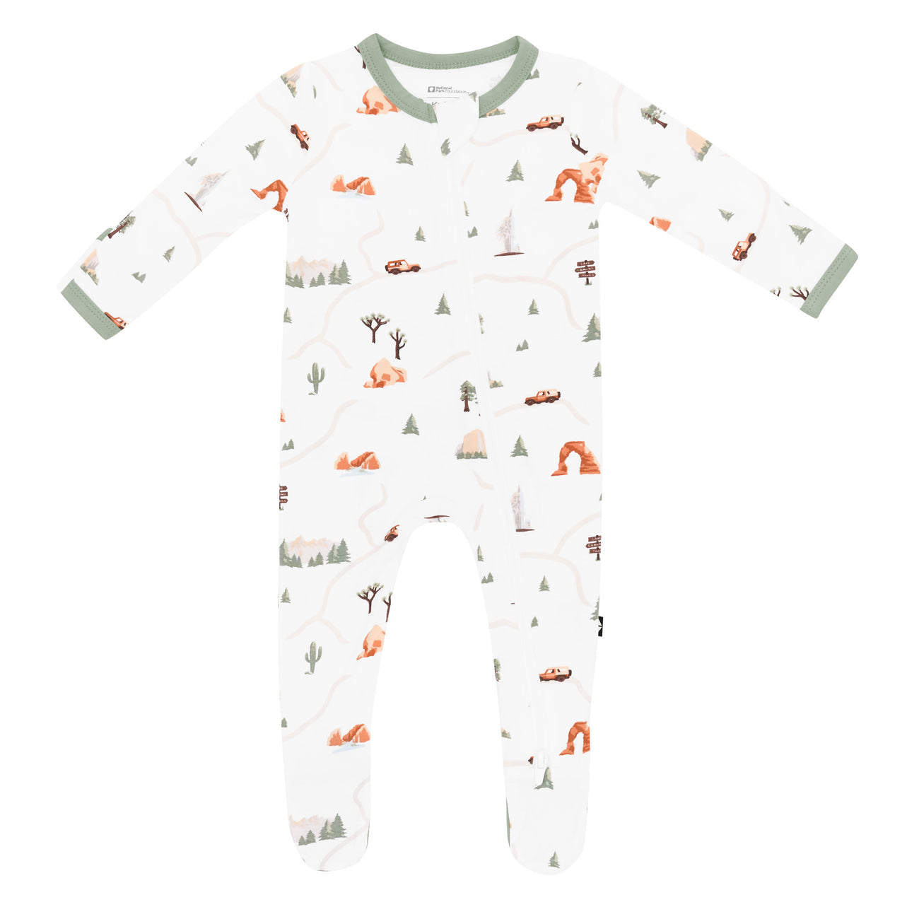 Zippered Print Footie