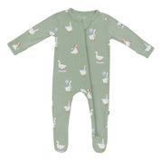 Zippered Print Footie