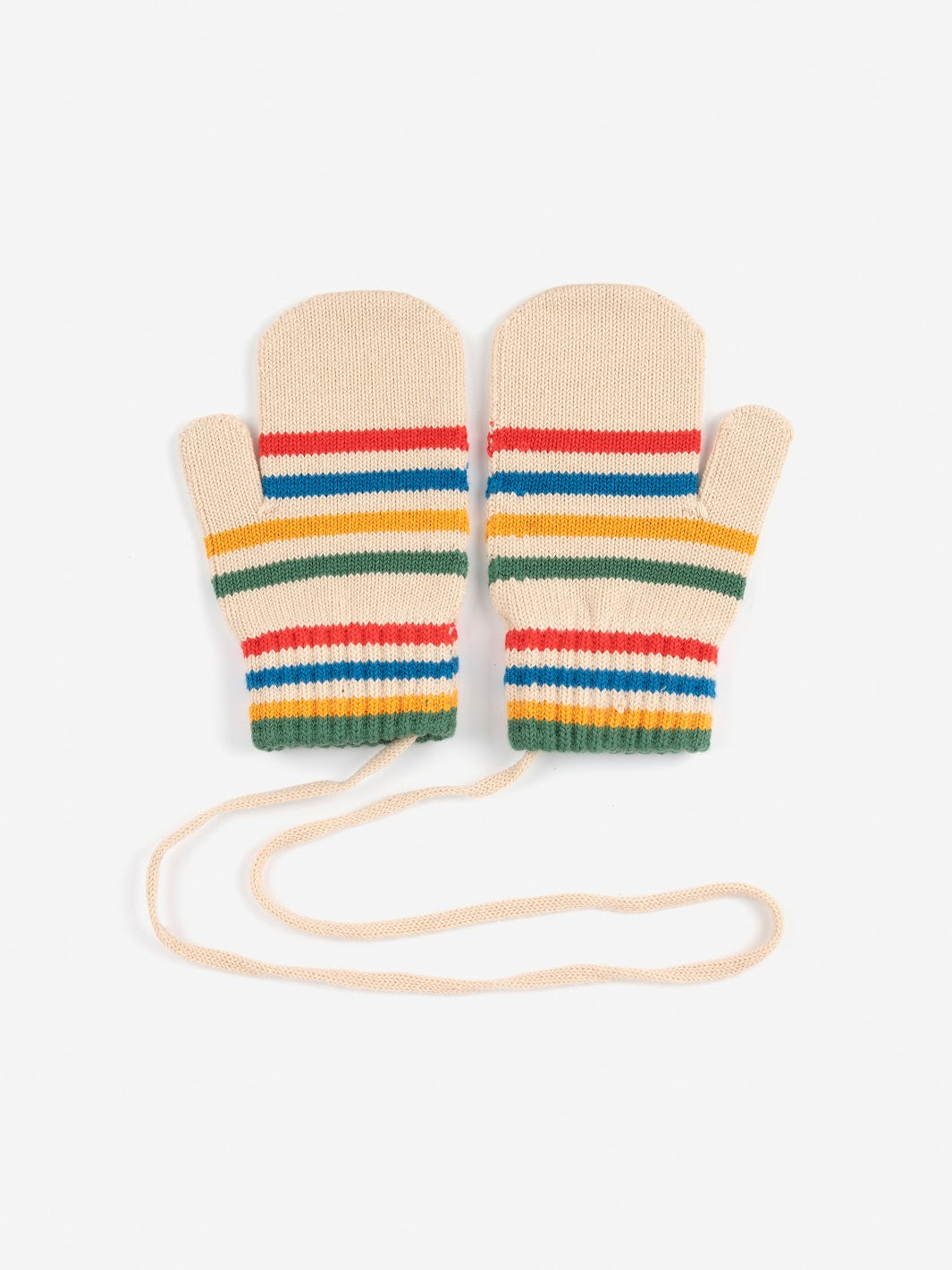 Tic Tac Toe Knitted Striped Mittens