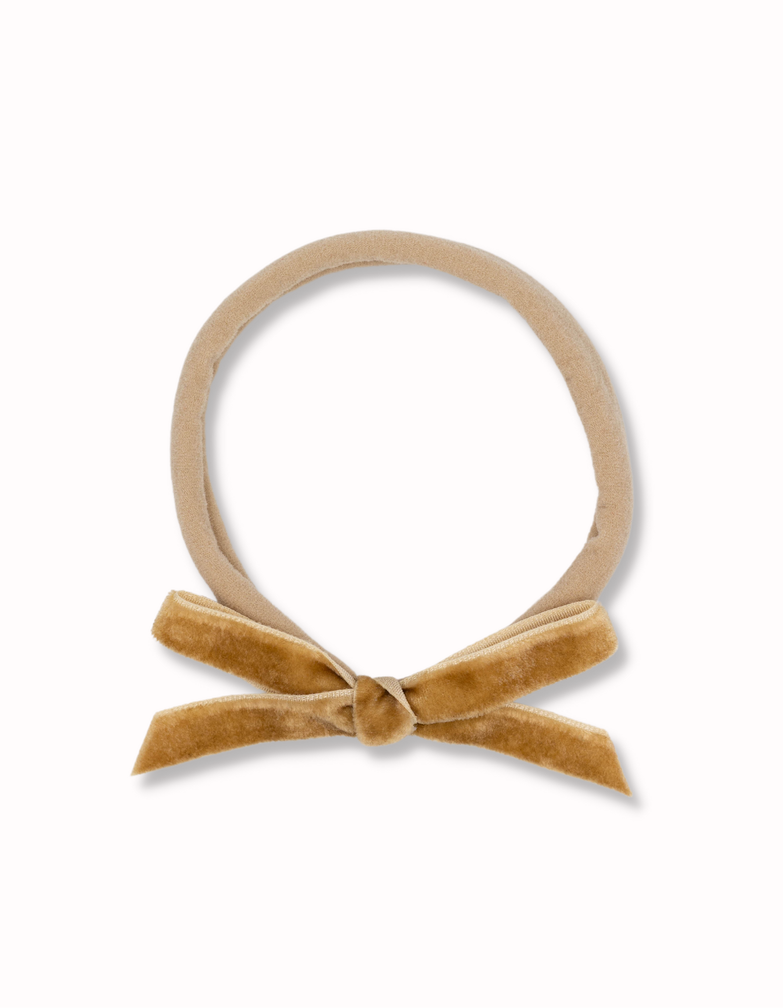 Gold Mini Velvet Baby Headband