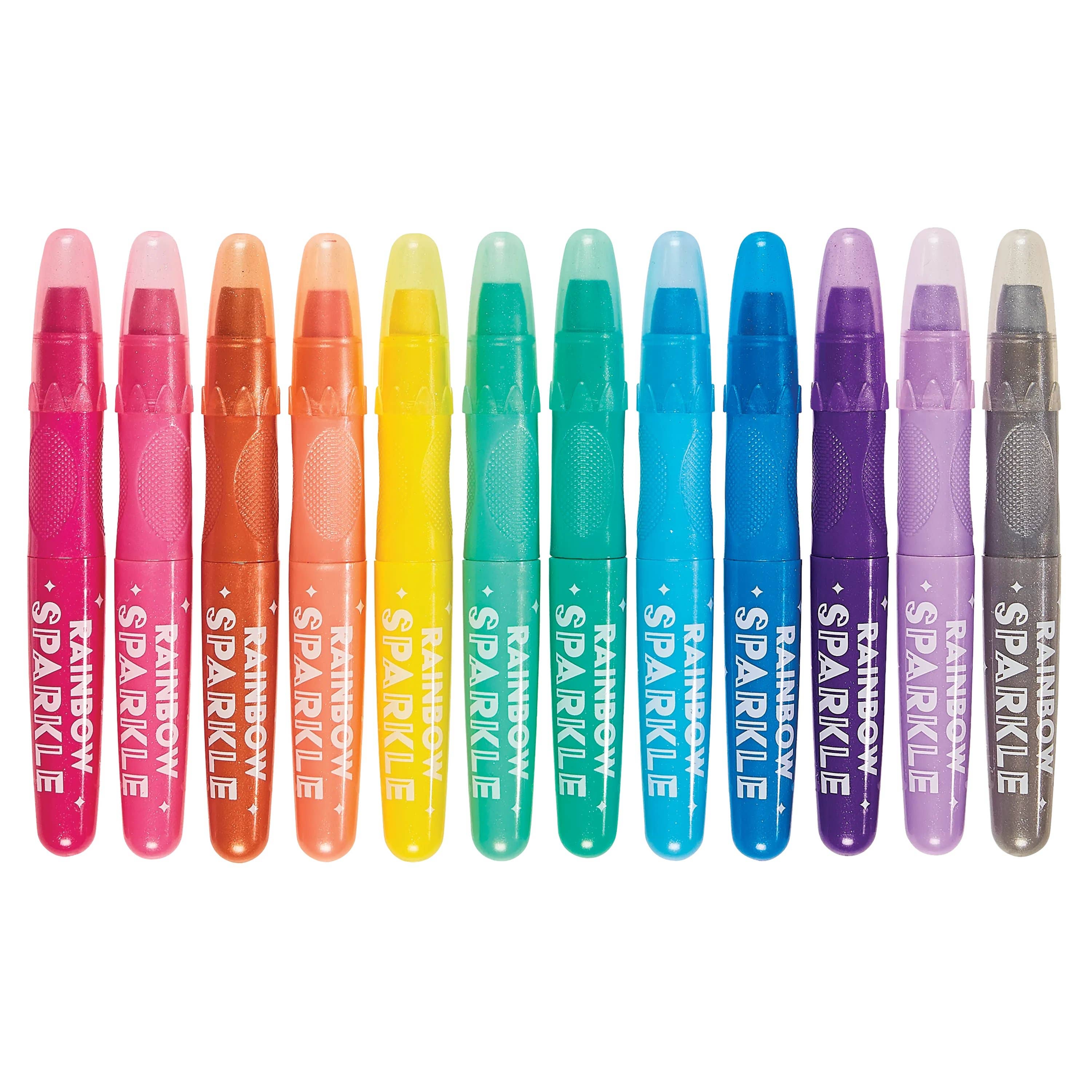 Rainbow Sparkle Metallic Watercolor Gel Crayons (Set of 12)