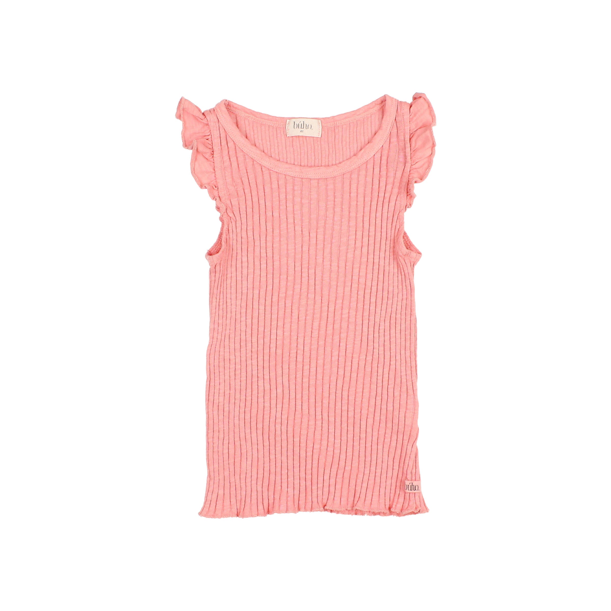 Rib Ruffle T-Shirt