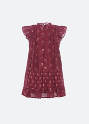 Famke Print Flutter Sleeve Tunic Dress