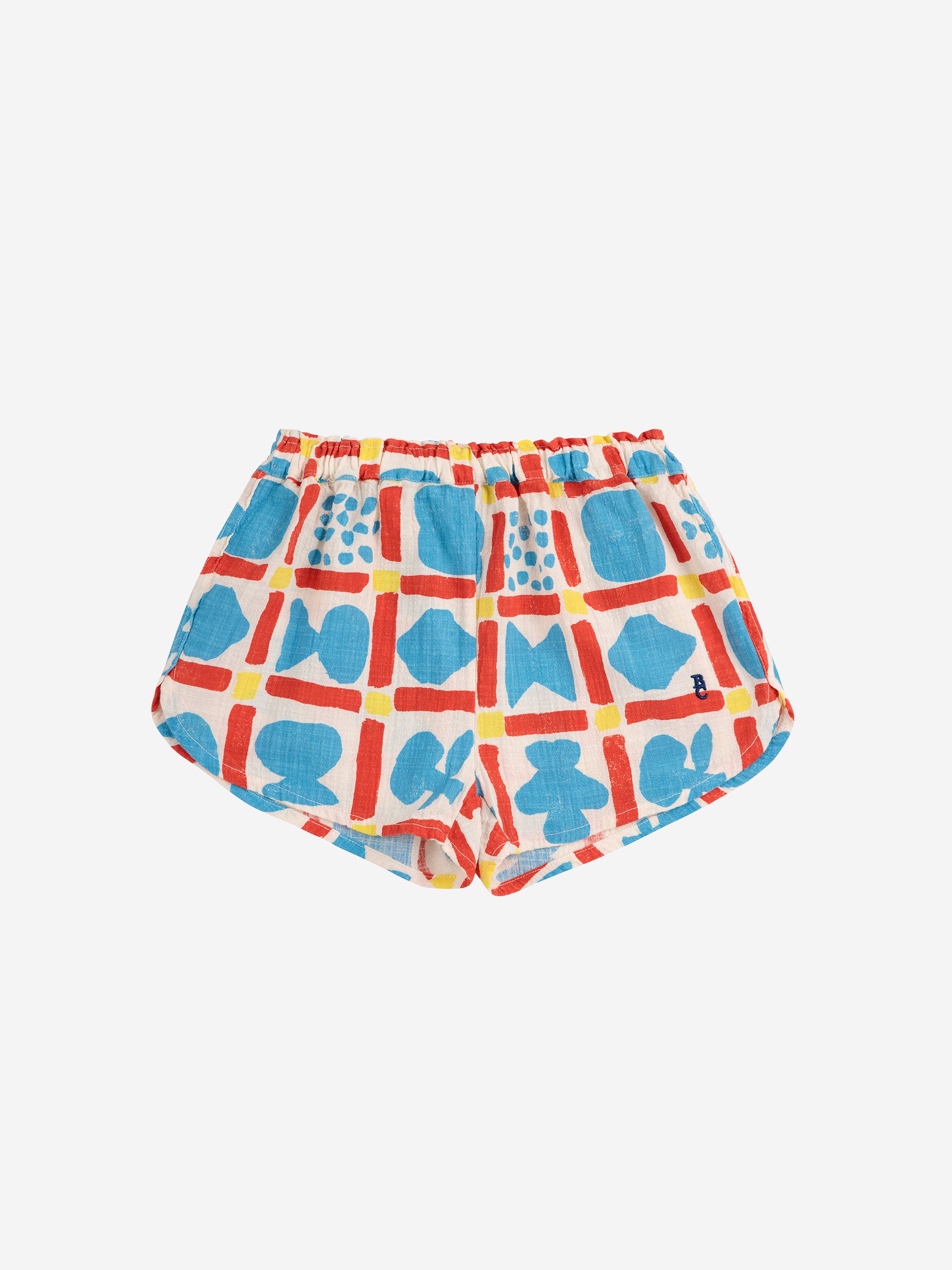 Geometric Game Woven Girl Shorts