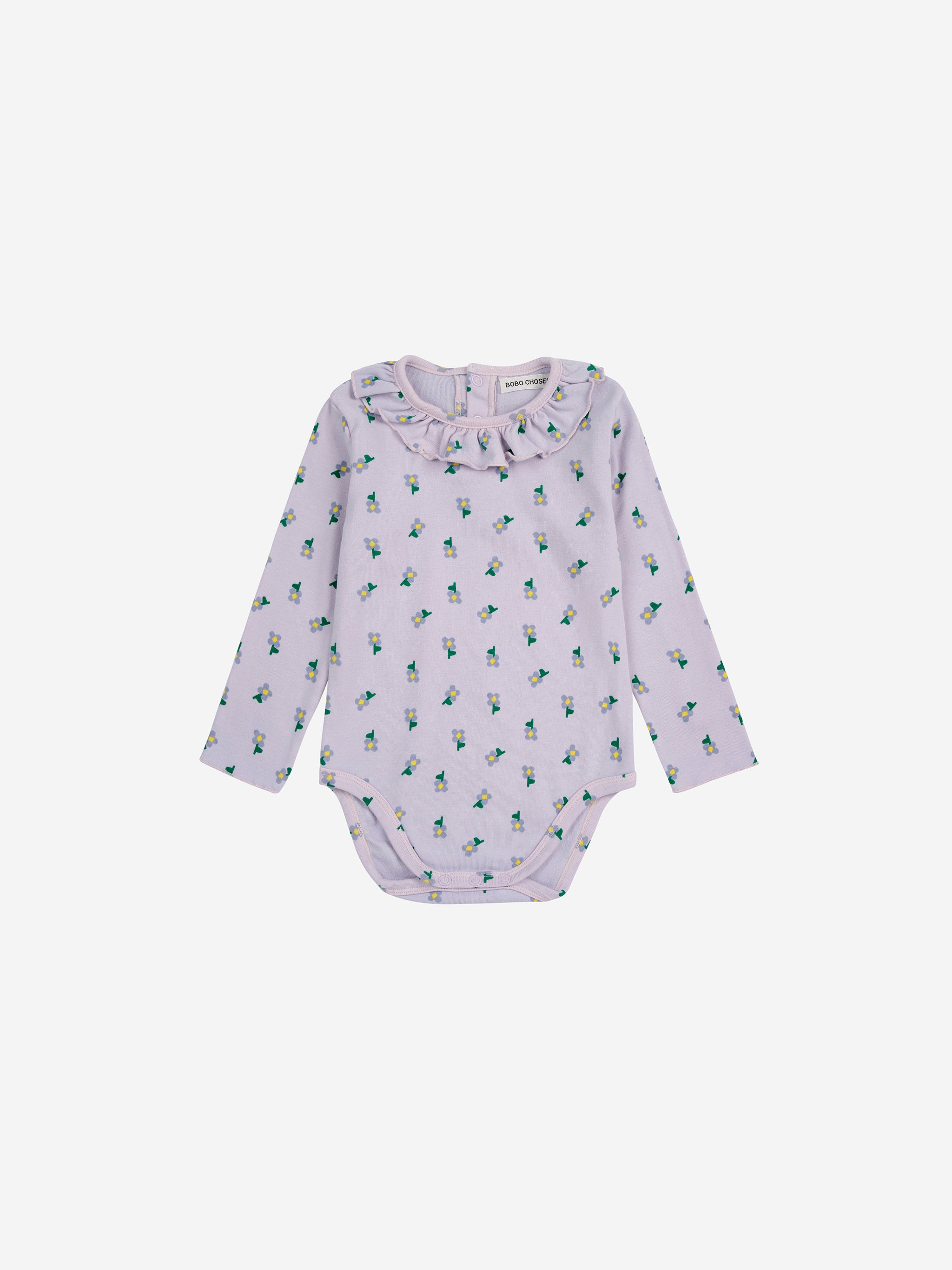 Baby Pansy Flower Ruffle Bodysuit