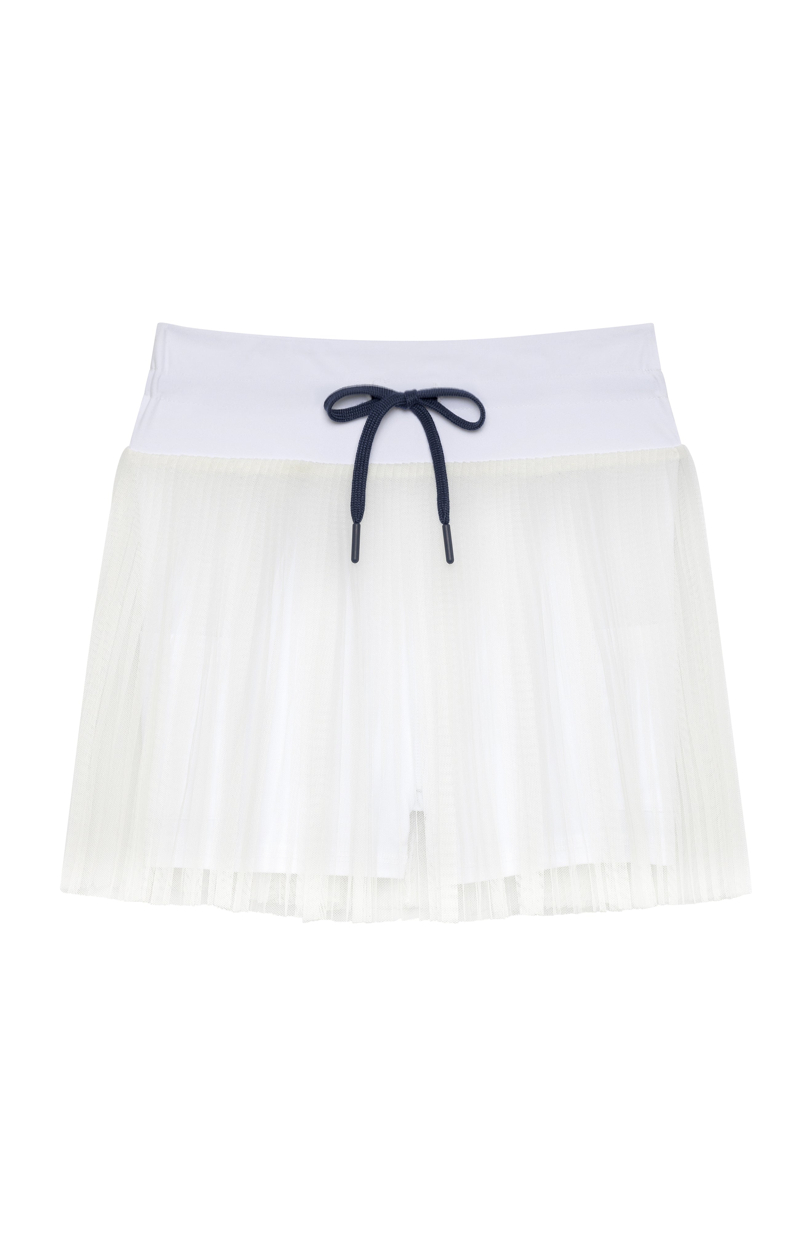 Girls White Pleated Skirt