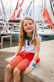 Red Pleated Skirt