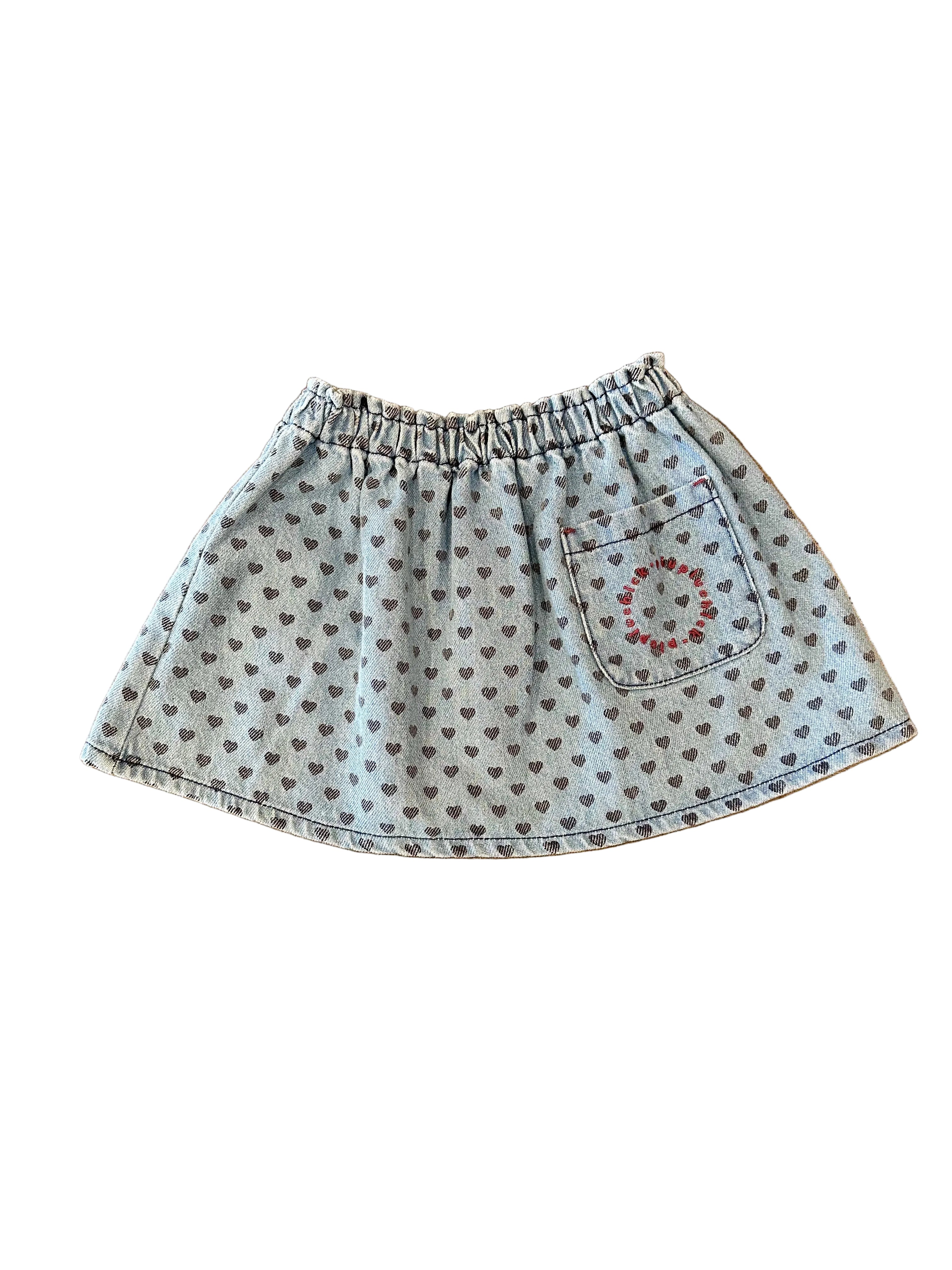 Elastic Waist Short Skirt