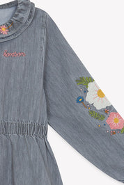 Gray Chambray Jida Dress