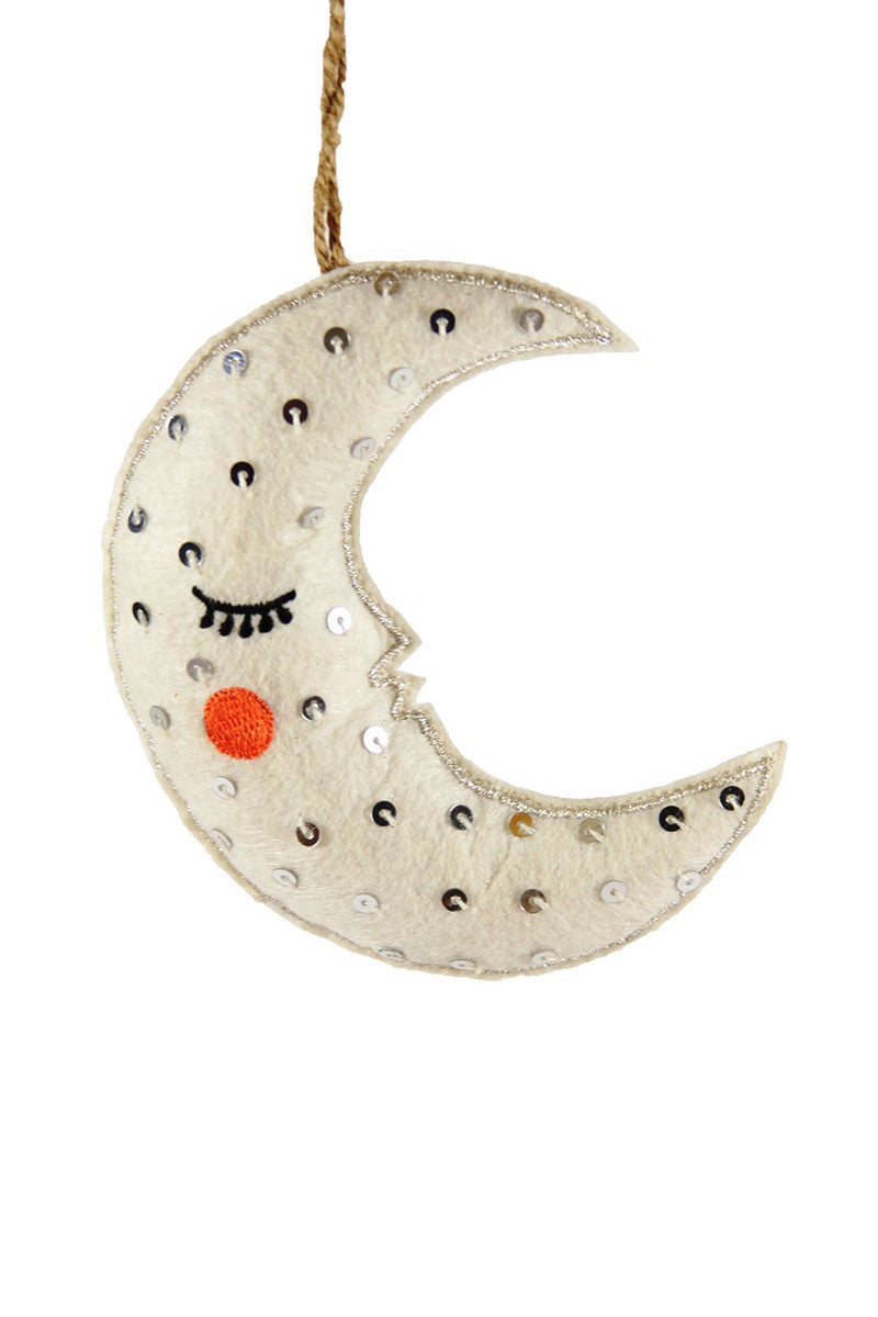 Hushed Night Moon Ornament