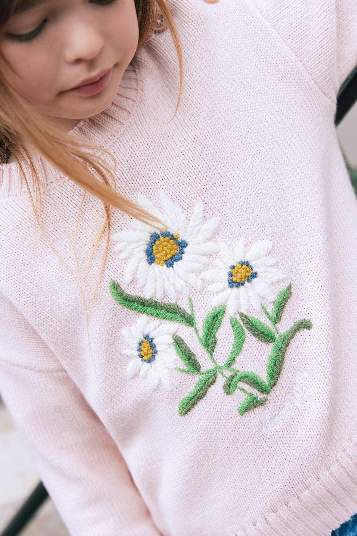 Floral Embroidery Sweater