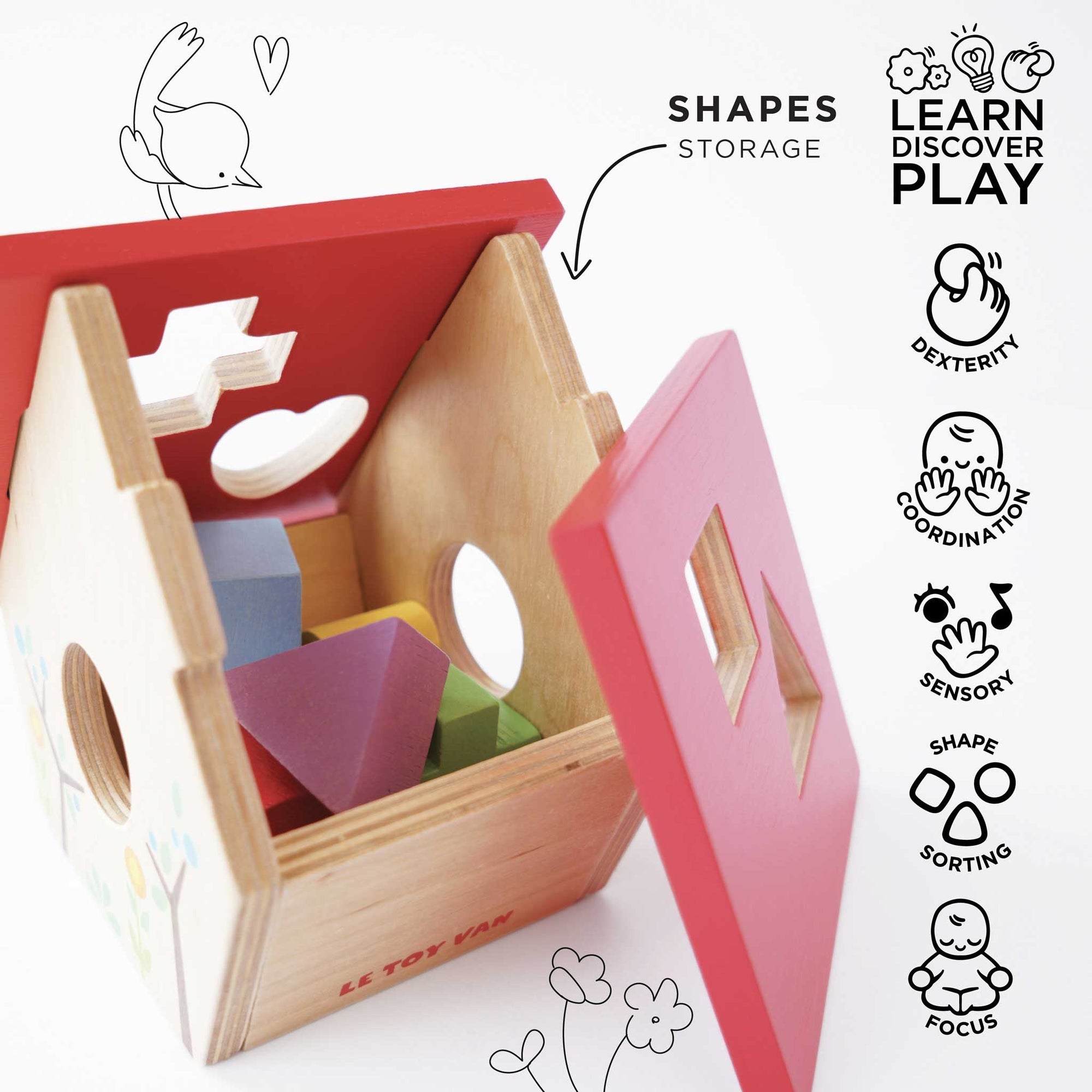 Woodland Bird House Shape Sorter