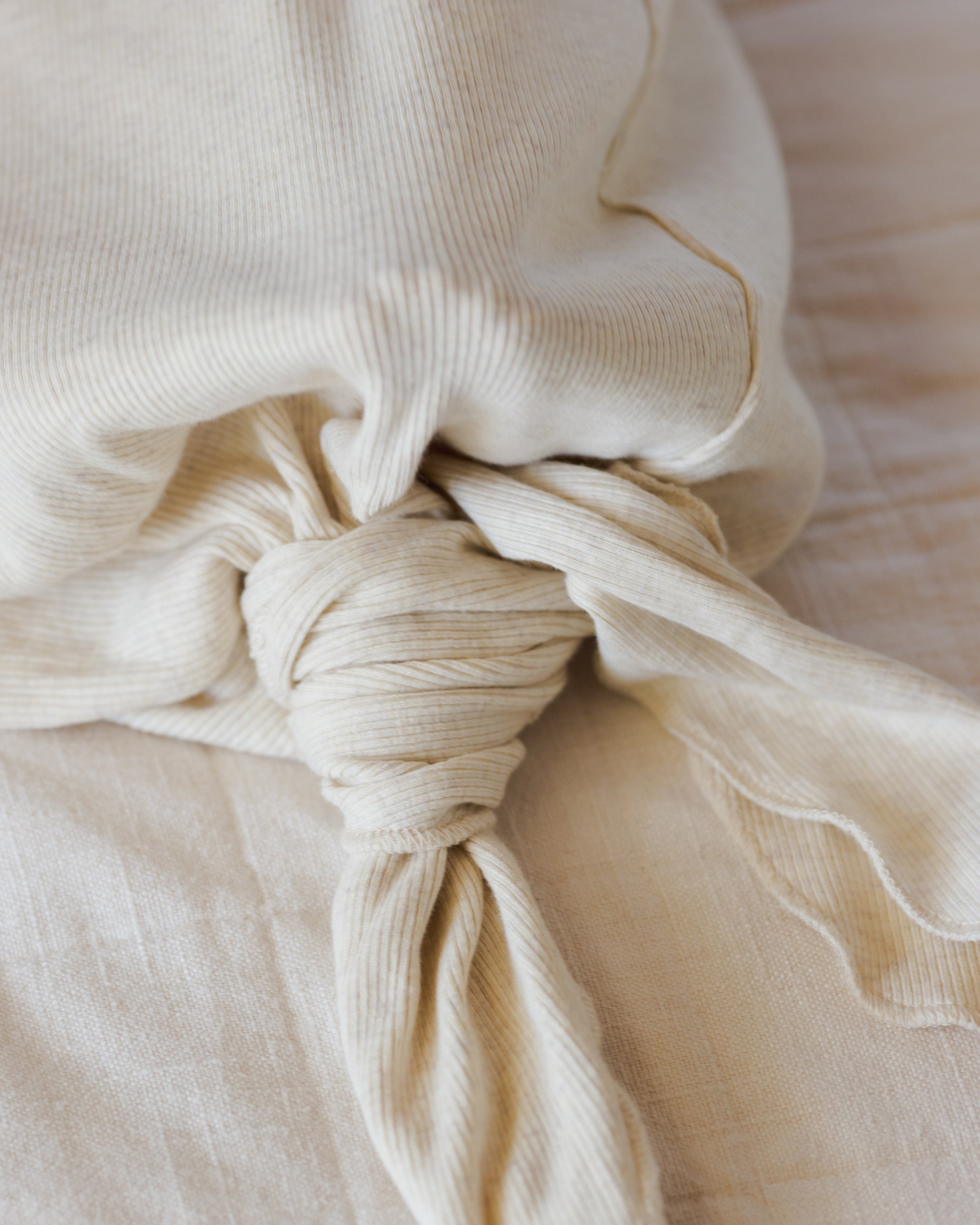 Knotted Baby Gown + Hat