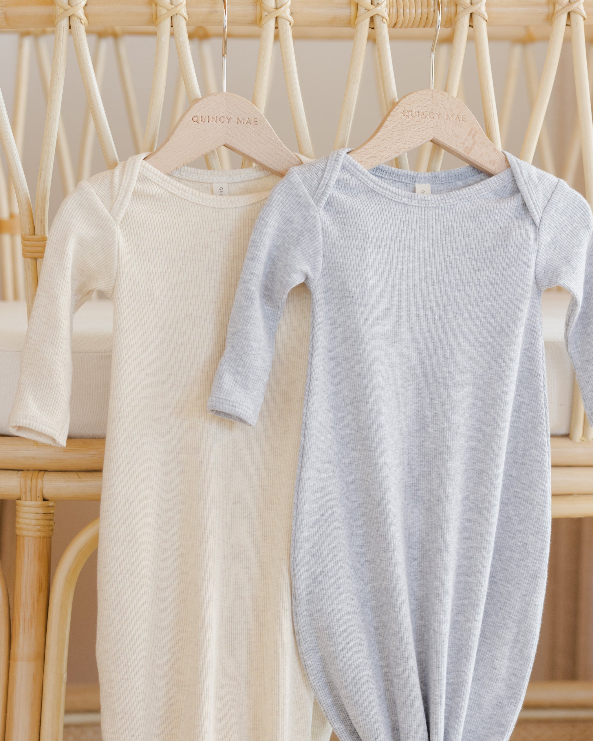 Knotted Baby Gown + Hat