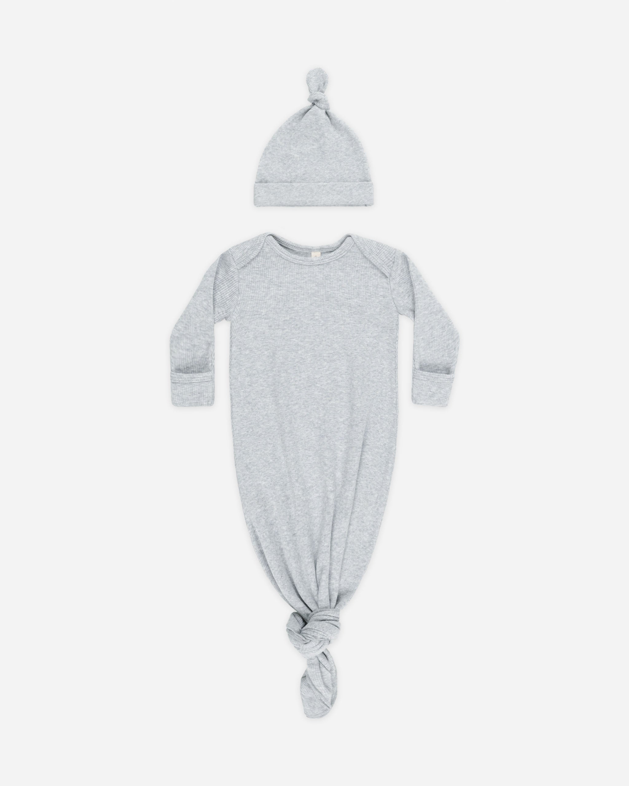 Knotted Baby Gown + Hat