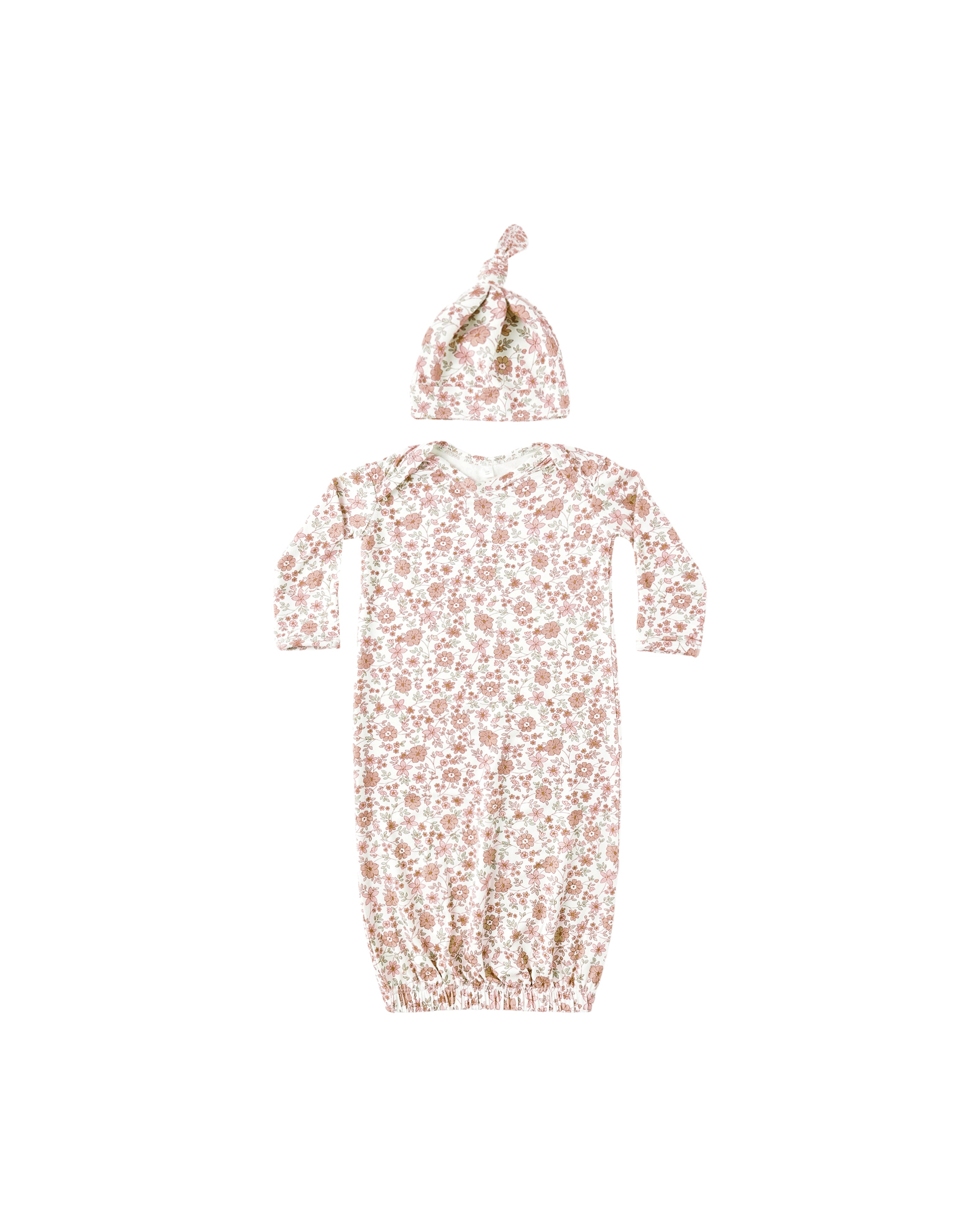Bamboo Baby Gown + Hat Set