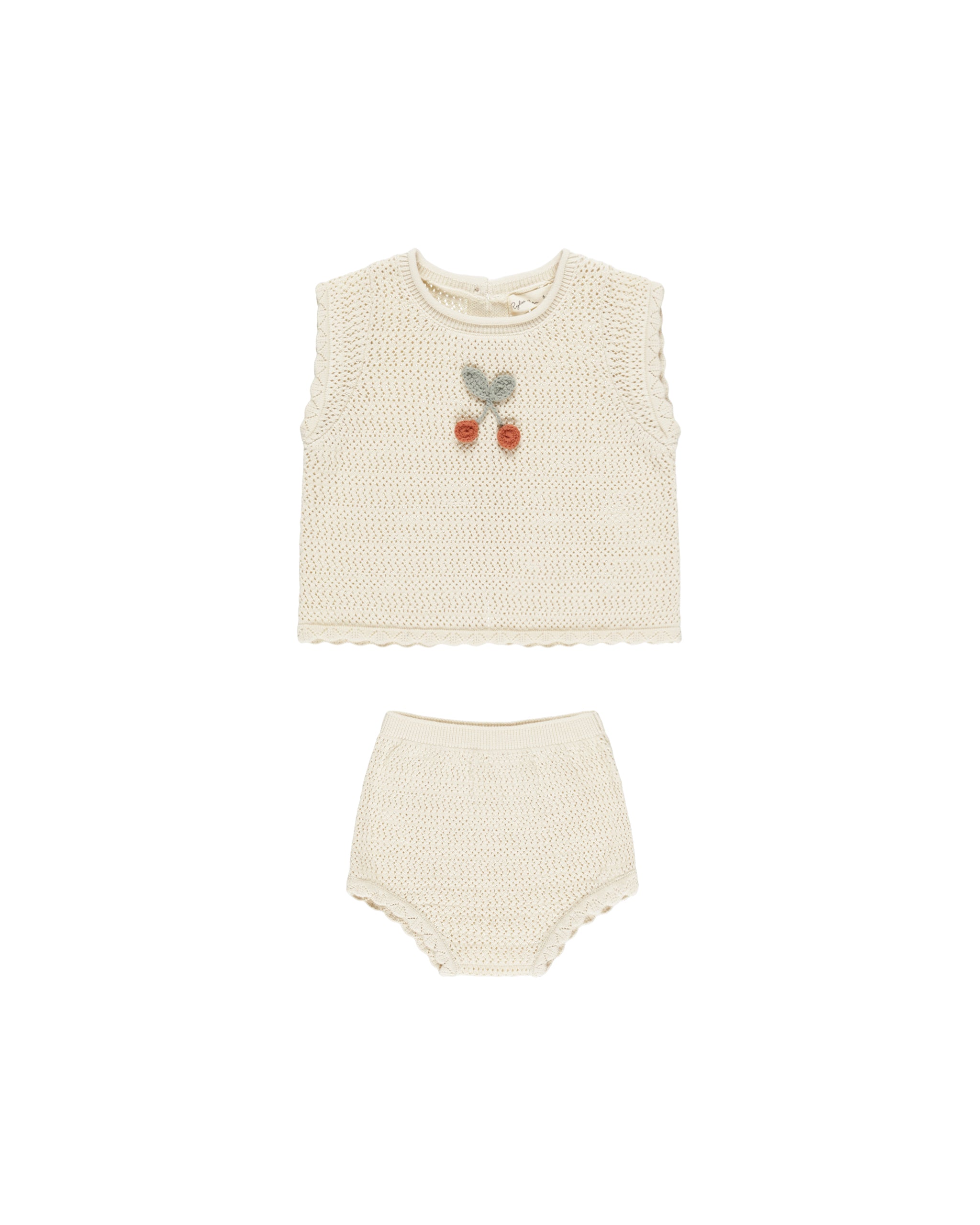 Scallop Knit Baby Set