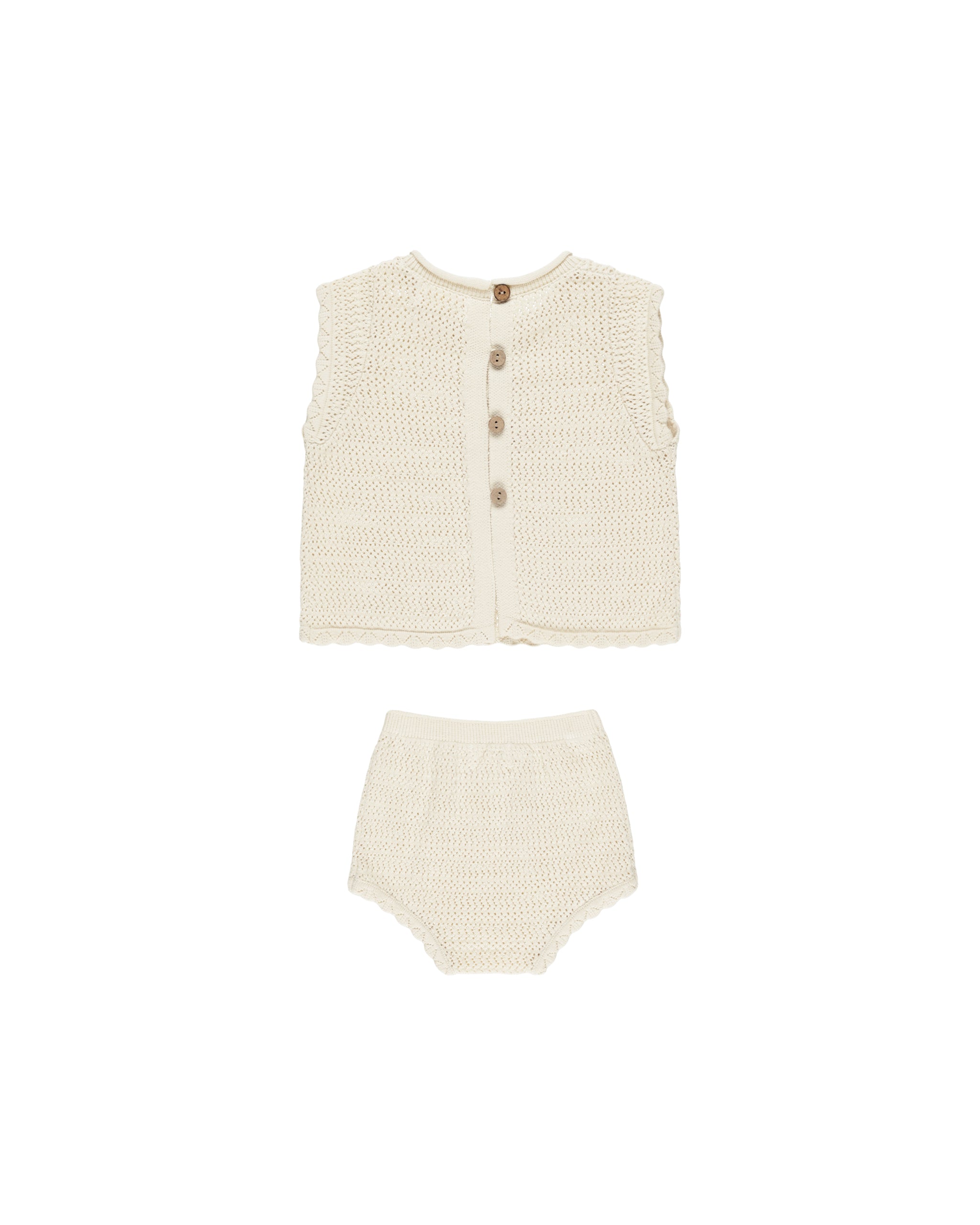 Scallop Knit Baby Set