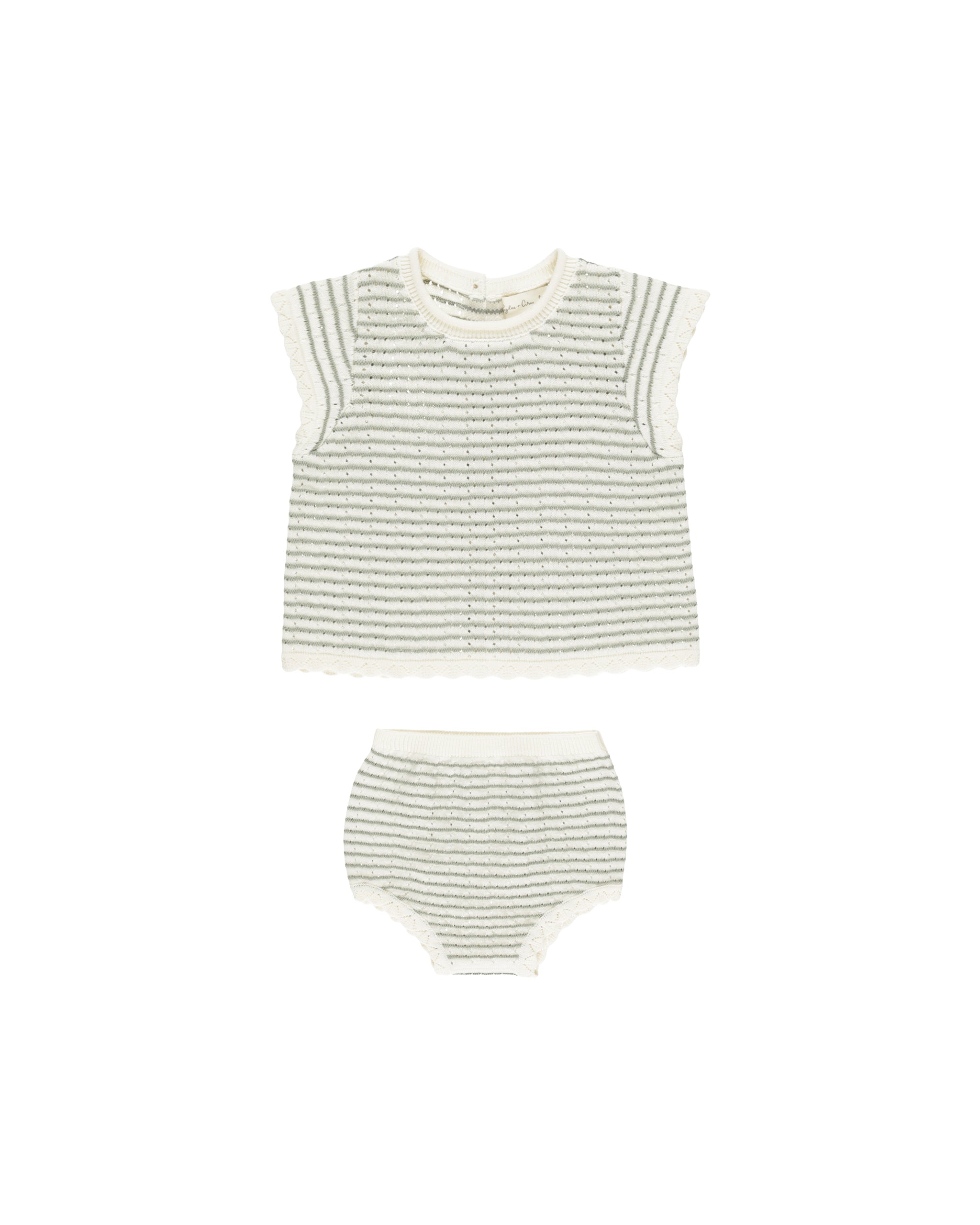 Scallop Knit Baby Set