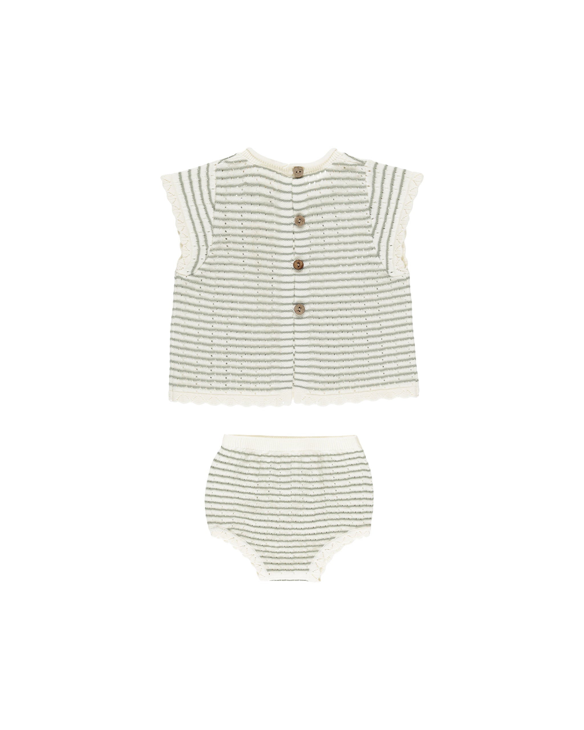 Scallop Knit Baby Set