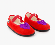 Red & Purple Heart Slippers