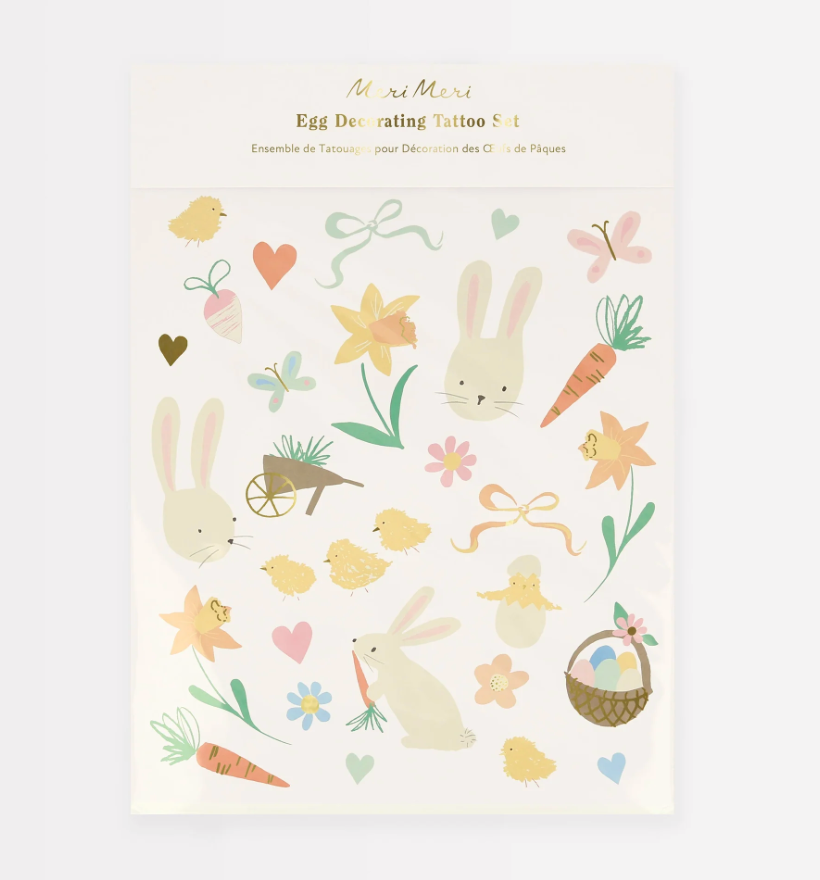 Easter Icons Egg Decorating Tattoo Sheet