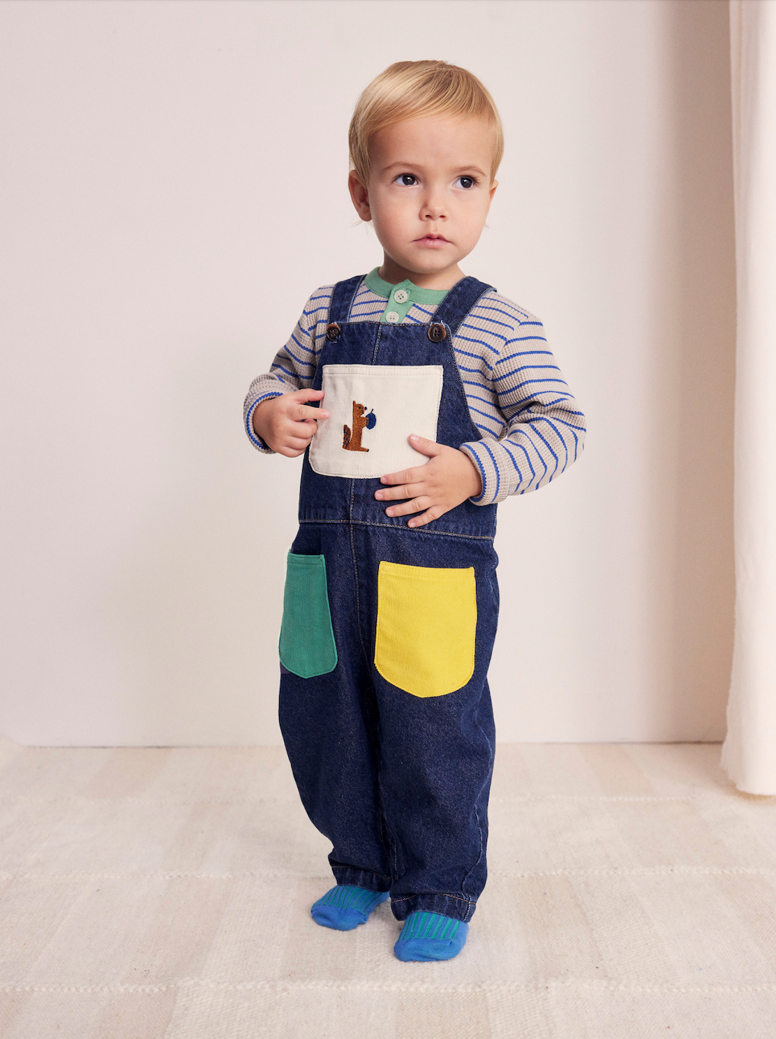 Baby Hungry Squirrel Denim Dungaree