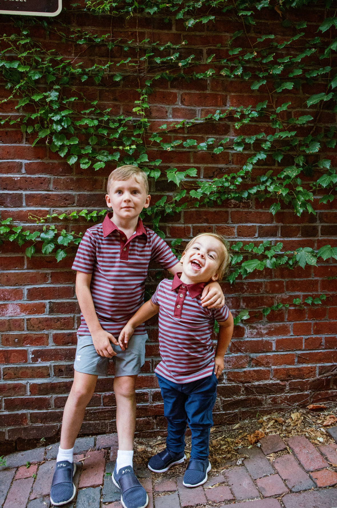 Maroon/Gray QB Stripe Polo