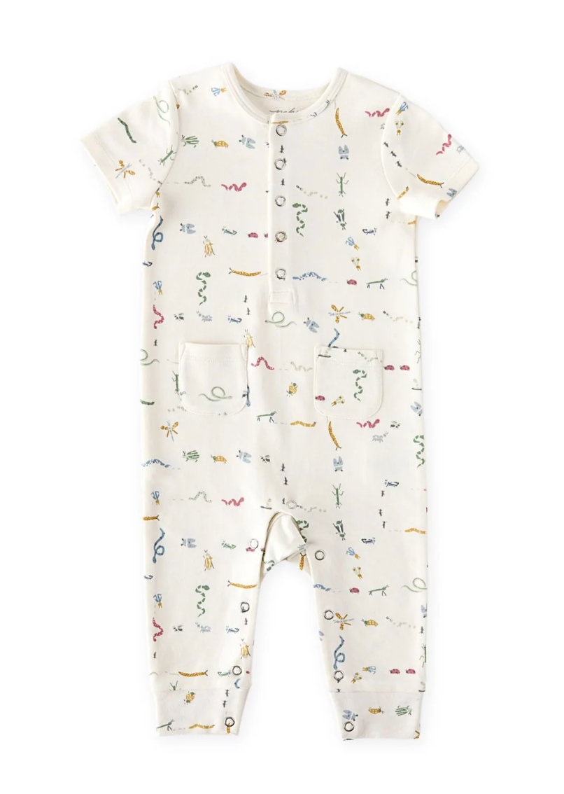 Short Sleeve Henley Romper