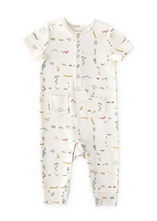 Short Sleeve Henley Romper