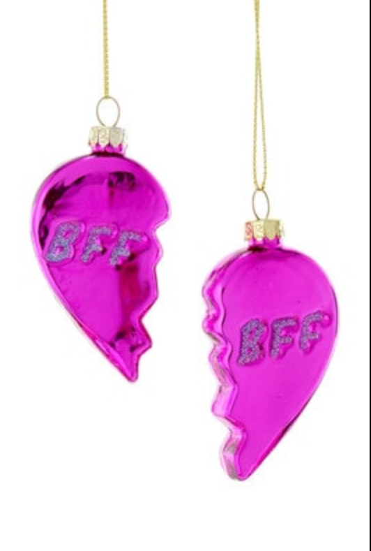 BFF Heart Ornament (Set of 2)