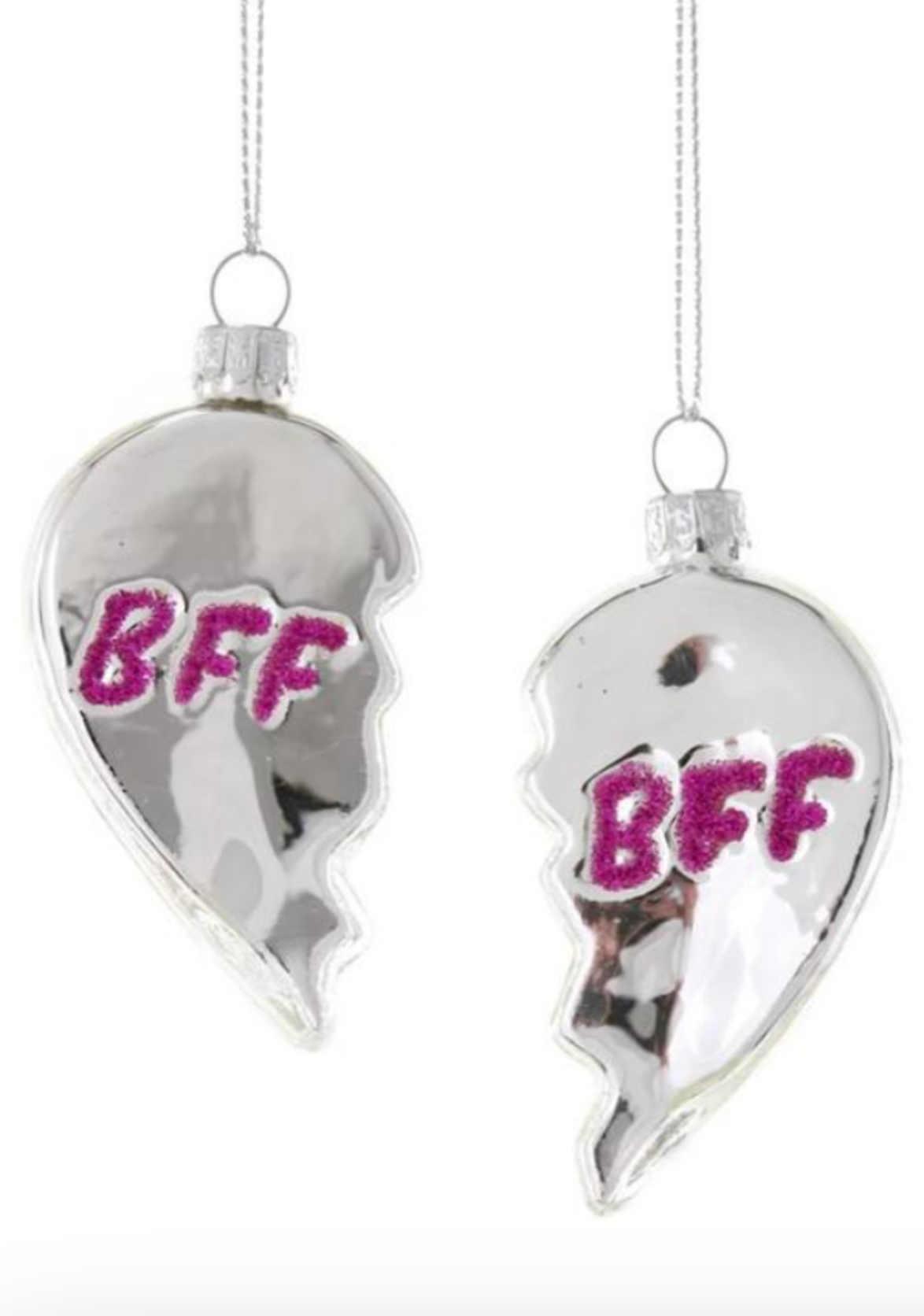BFF Heart Ornament (Set of 2)