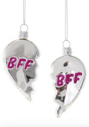 BFF Heart Ornament (Set of 2)