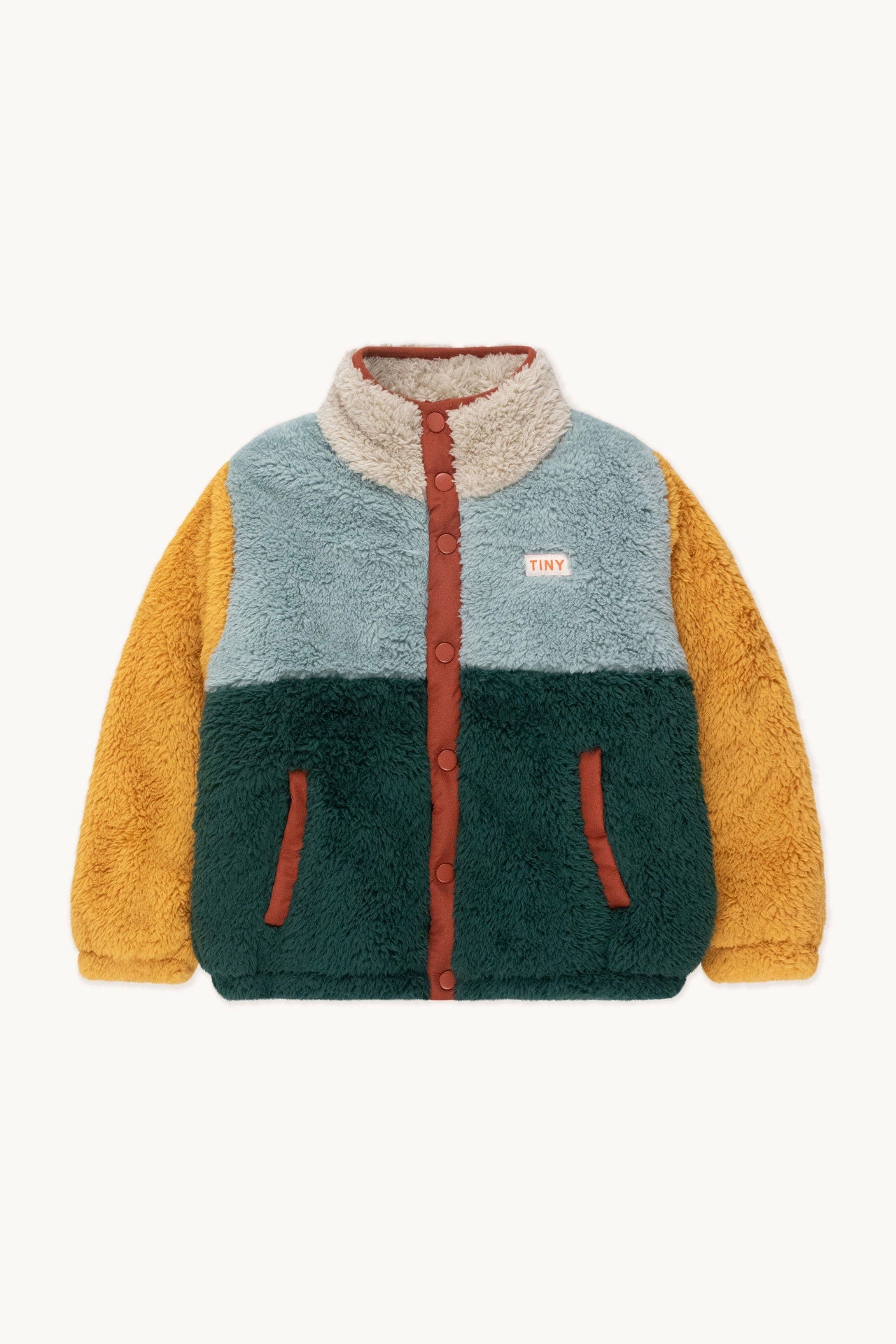 Color Block Polar Sherpa Jacket