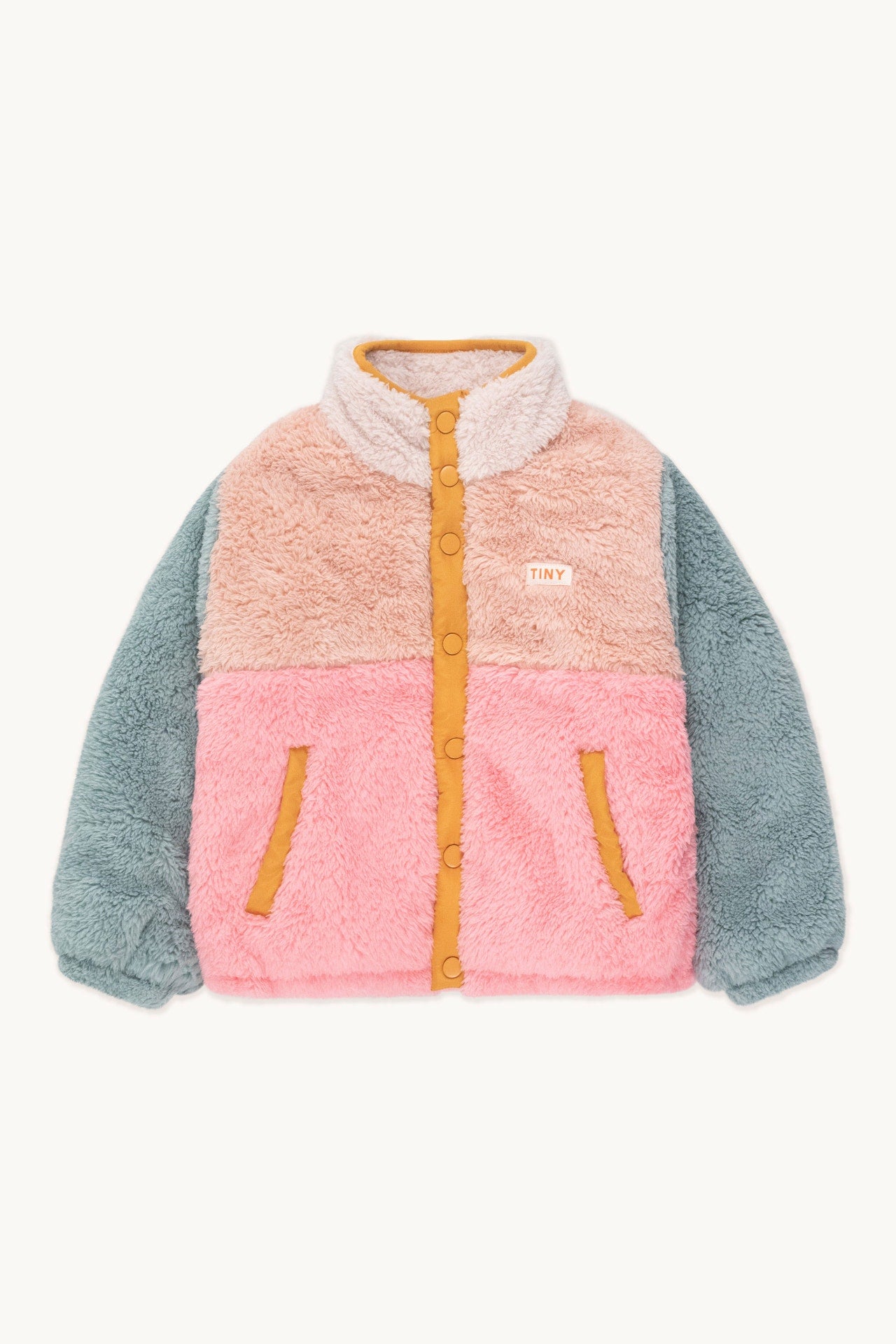 Color Block Polar Sherpa Jacket