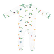 Zippered Print Footie