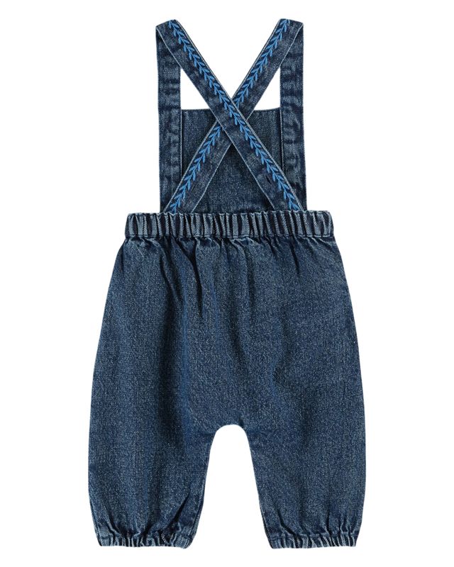 Embroidered Denim Jumpsuit