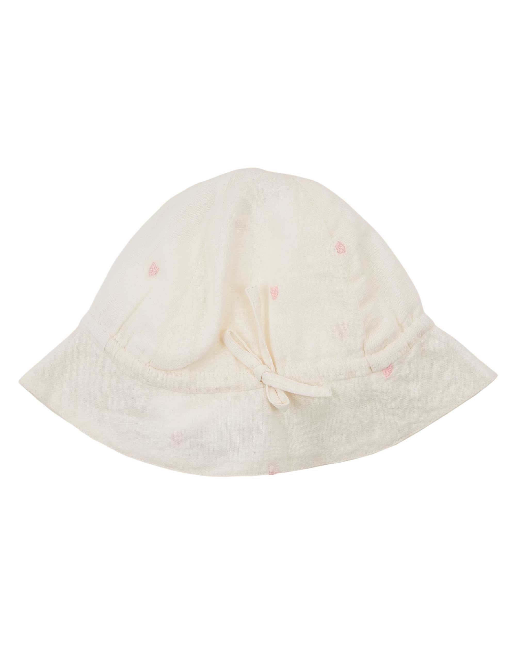 Heart Embroidered Sunhat