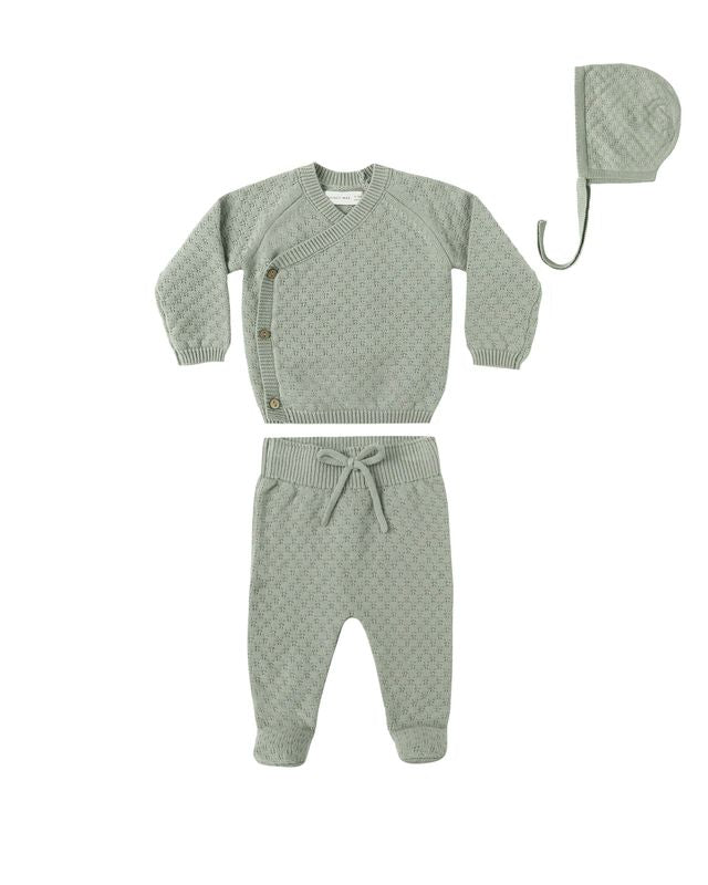 Knit Wrap Top + Pant Set