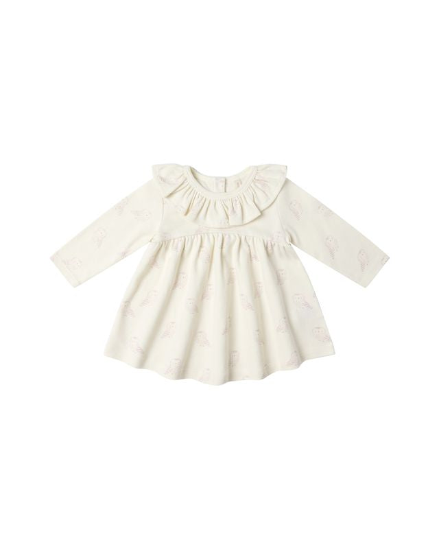 Ruffle Collar Jersey Dress