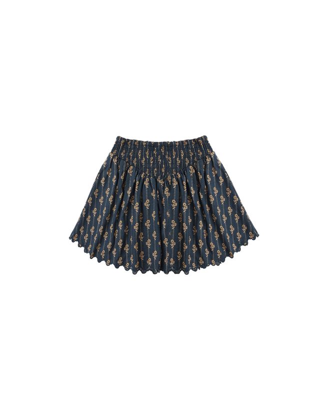 Smocked V Mini Skirt
