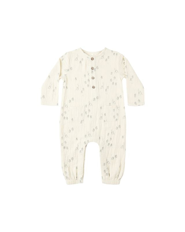 Long Sleeve Woven Jumpsuit