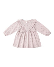 Long Sleeve Ruffle V Dress