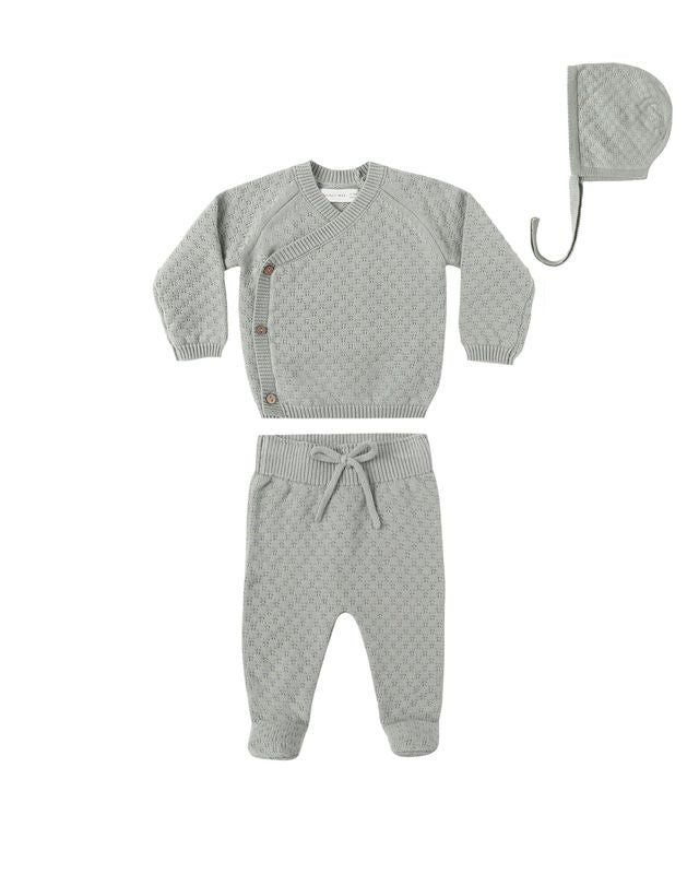Knit Wrap Top + Pant Set