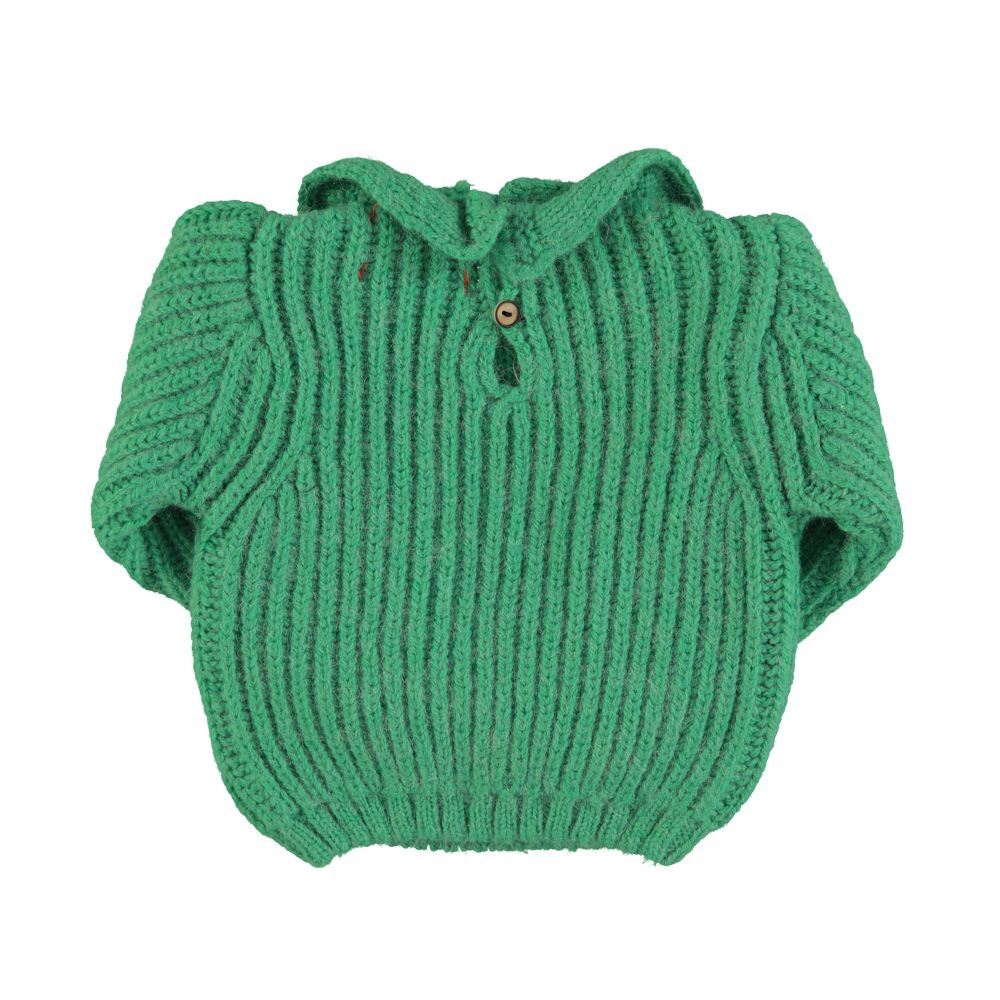 Knitted Sweater with Collar